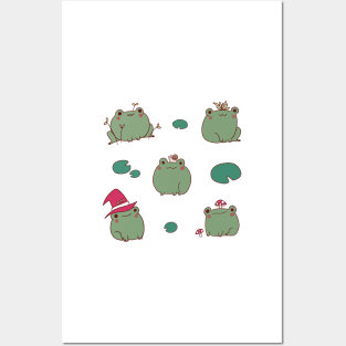 Frogs illustration Posters and Art